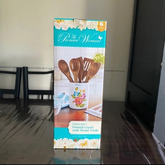 The Pioneer Woman Utensil holder and tools set , New - Picture 1 of 7